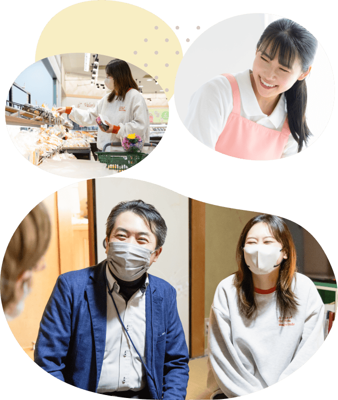 笑顔で対応するスタッフ